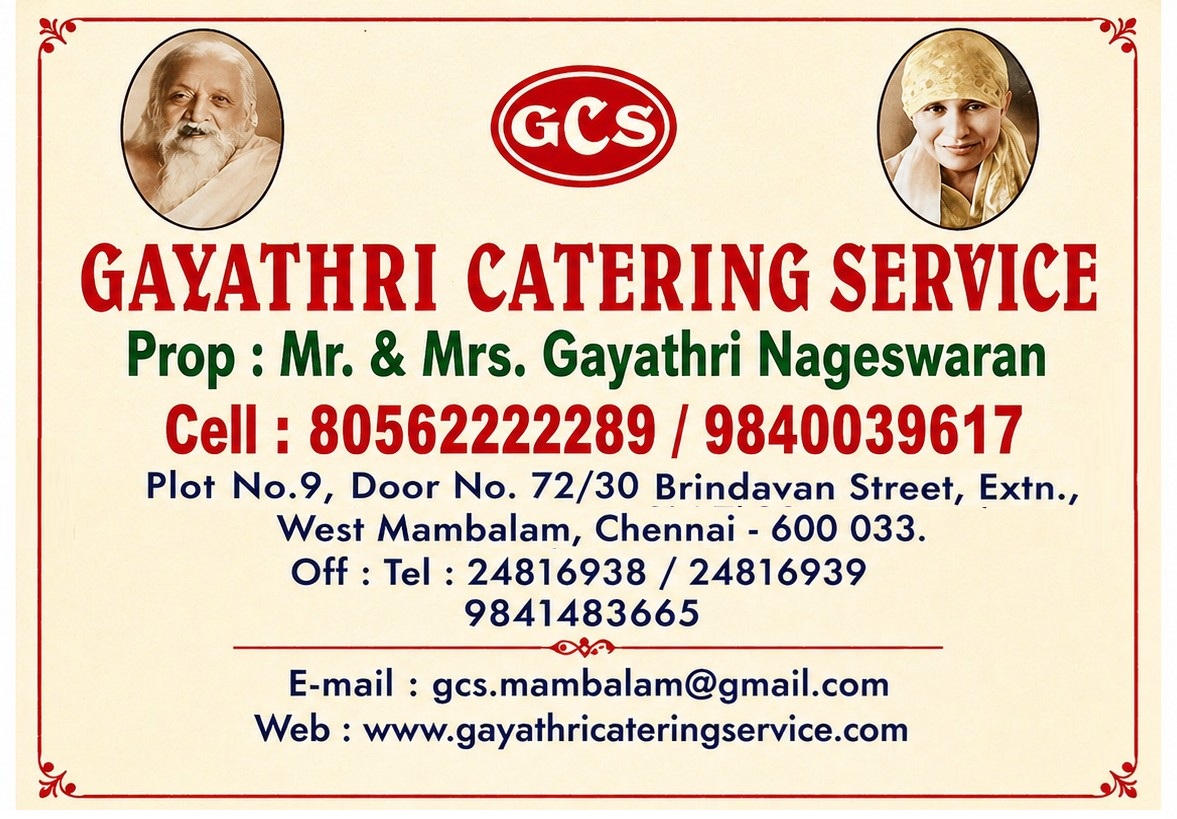 Gayathri Catering Service card